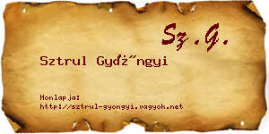 Sztrul Gyöngyi névjegykártya